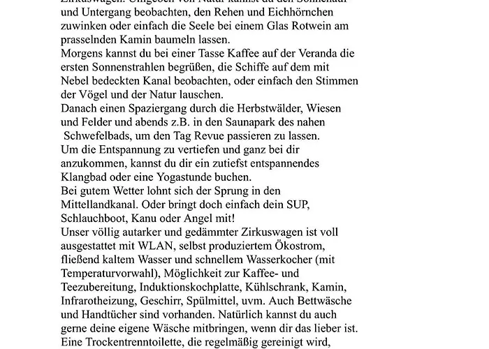 شقة Kuscheltage Im Zirkuswagen Am Kanal Im Muensterland